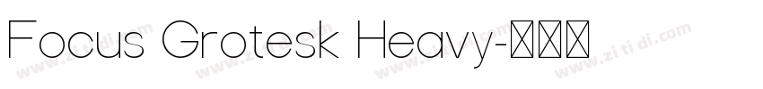 Focus Grotesk Heavy字体转换